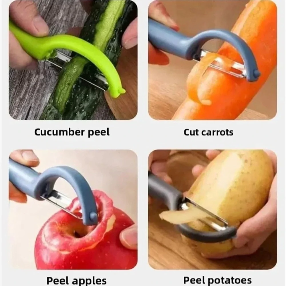 Modern Kitchen Tool 6.3in Vegetable Peeler Unisex Light Green Manual Swivel